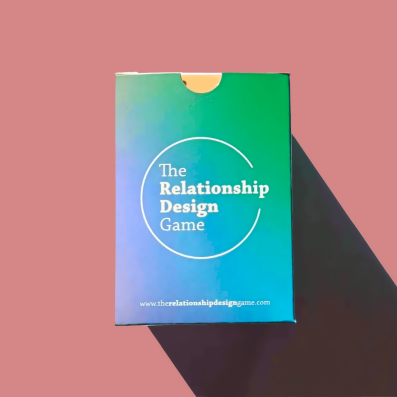 Caixa do jogo de cartas The Relationship Design Game