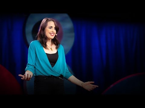 Emily Quinn a dar uma palestra TED